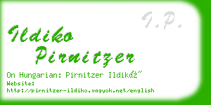 ildiko pirnitzer business card